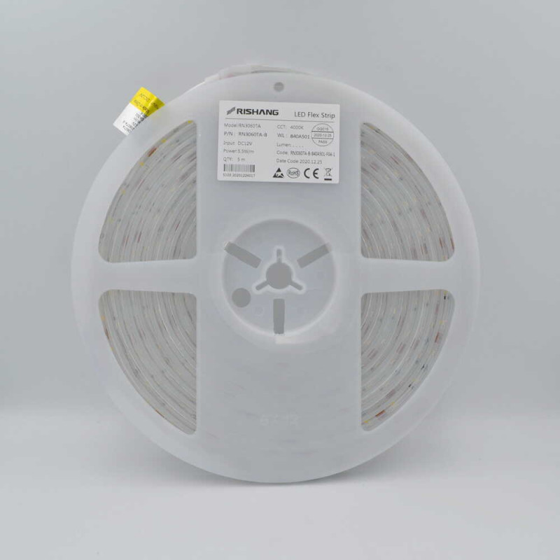 Светодиодная лента RISHANG 12V 5,5W 4000K 60led IP67 ( RN3060TA-B ) 5м