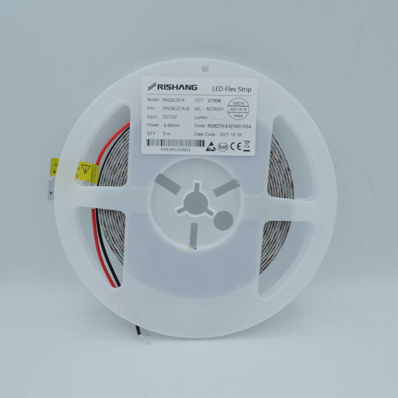Светодиодная лента RISHANG 12V 8,6W 4000K 120led IP20 ( RN08C0TA-B ) 5м