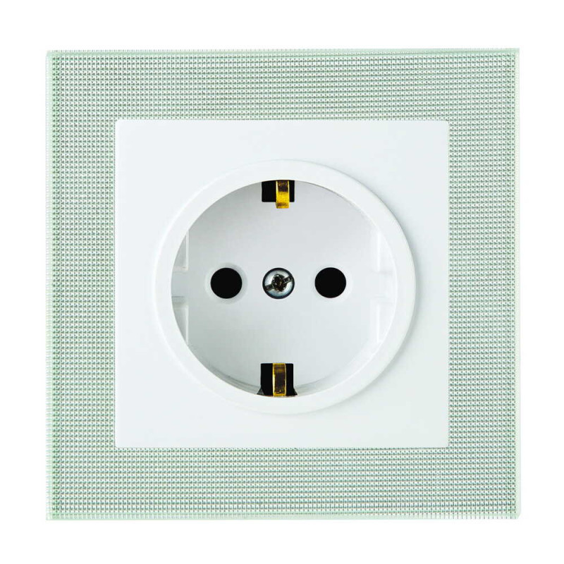 Розетка одинарная с/з NILSON Thor белая 27111017