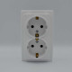 Розетка Nilson Themis белая 2-я с заземлением ( 26111025 )