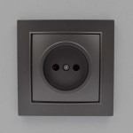 Розетка Nilson Thor антрацит 1-на без заземления ( 27161015 )