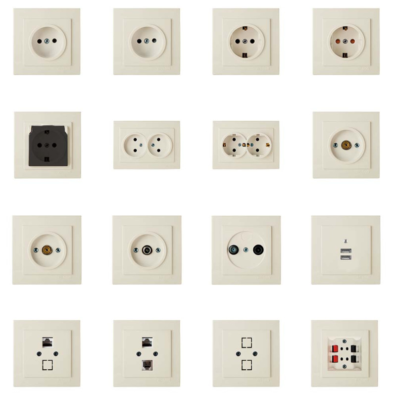 Розетка двомісна б/з NILSON Touran крем 24121024