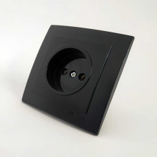 Розетка одинарная б/з NILSON Thouran черная 24221015