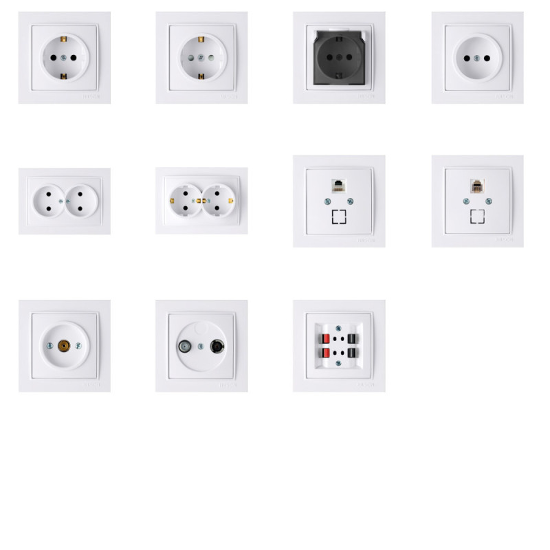 Розетка одинарная компьютерная с модулем RJ-45 NILSON Thor белая 27111044