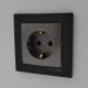 Розетка одинарная з/з NILSON Touran  Антрацит 24161017