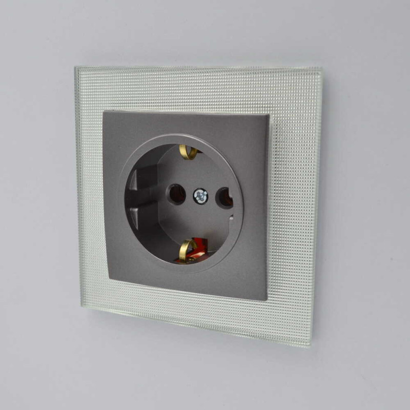 Розетка одинарная з/з NILSON Touran  Антрацит 24161017