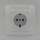 Розетка одинарна з/з NILSON Touran білий 24111017