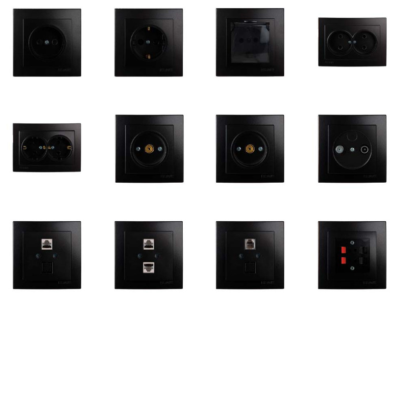 Розетка Nilson Touran черная компьютерная CAT5e RJ45 ( 24221044 )