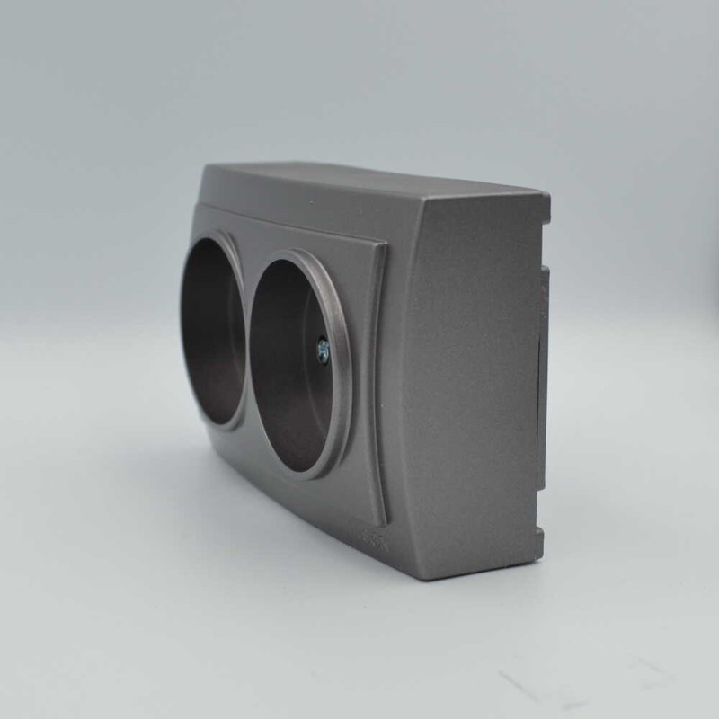 Розетка Nilson Themis антрацит 2-я без заземления ( 26161024 )