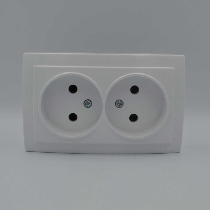 Розетка Nilson Themis біла 2-на без заземлення ( 26111024 )