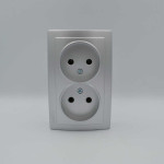 Розетка Nilson Themis серебро 2-я без заземления ( 26131024 )