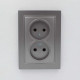 Розетка Nilson Thor антрацит 2-я без заземления ( 27161024 )