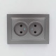 Розетка Nilson Thor антрацит 2-я без заземления ( 27161024 )