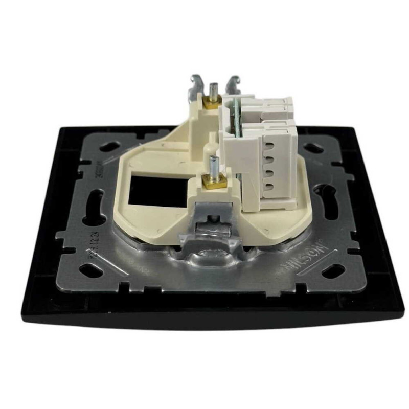 Розетка Nilson Touran черная мат компьютерная 2-я CAT5e RJ45 ( 24381044 )