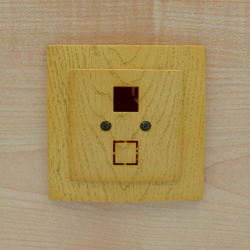 Розетка одинарная компьютерная без модуля NILSON Touran клен 24281042