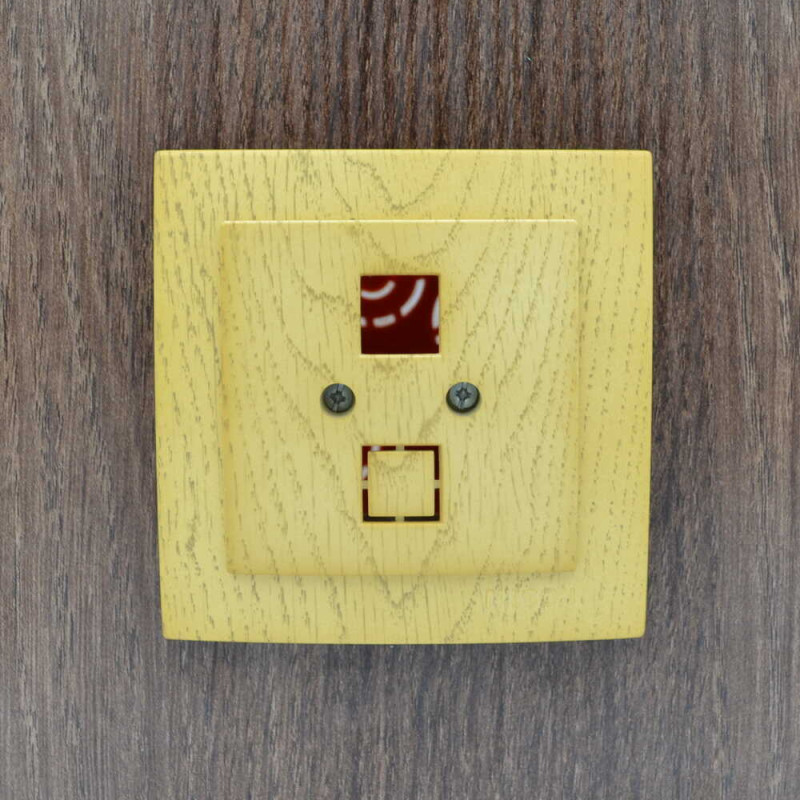 Розетка одинарная компьютерная без модуля NILSON Touran клен 24281042