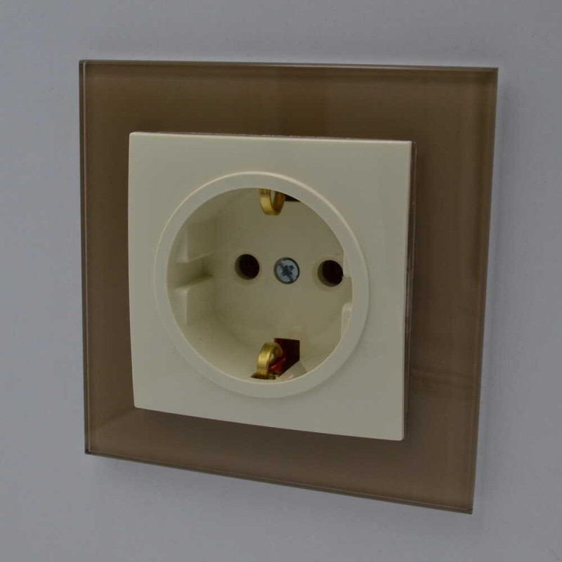 Розетка одинарна з/з NILSON Touran крем 24121017