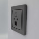 Розетка Nilson Thor антрацит комп'ютерна без модуля ( 27161042 )