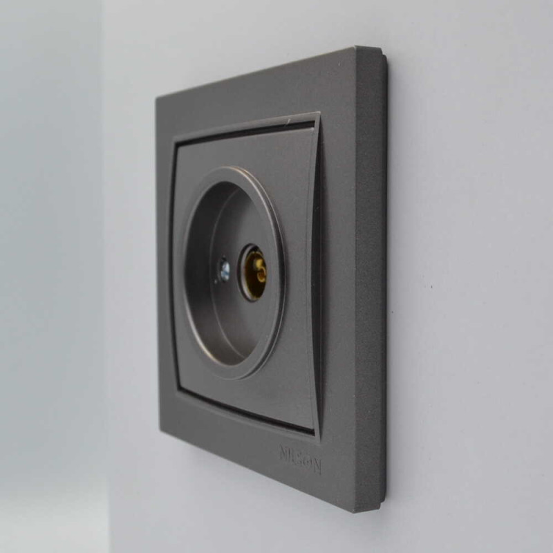 Розетка Nilson Thor антрацит TV конечная ( 27161029 )