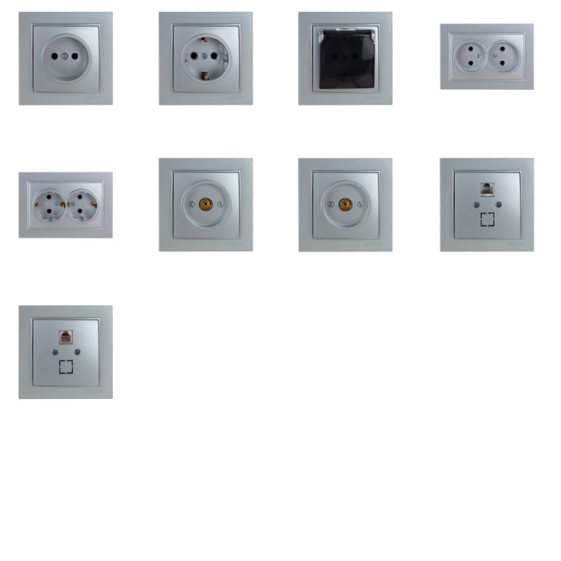 Розетка Nilson Thor срібло 1-на TV-SAT кінцева ( 27131037 )