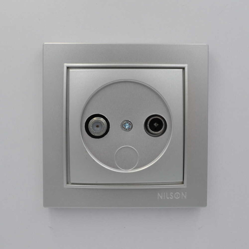 Розетка Nilson Thor срібло 1-на TV-SAT кінцева ( 27131037 )