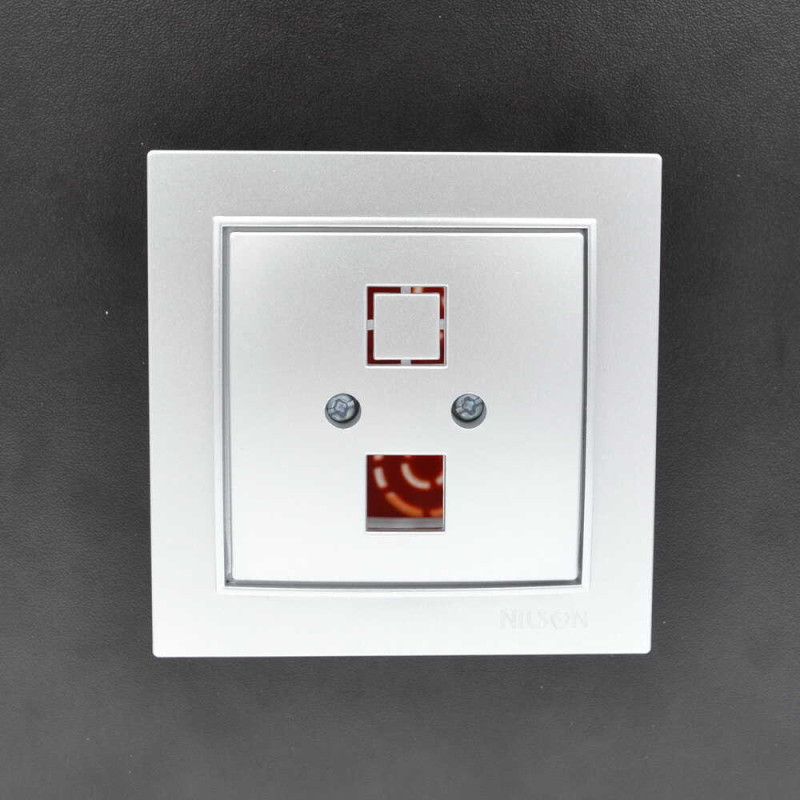 Розетка Nilson Thor серебро компьютерная без модуля ( 27131042 )