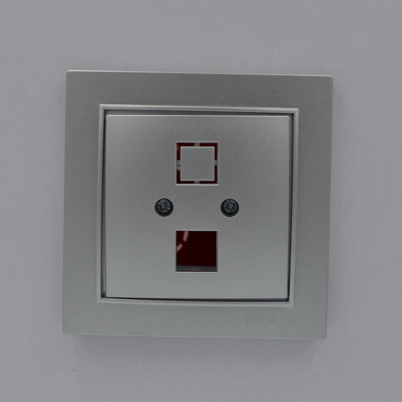 Розетка Nilson Thor серебро компьютерная без модуля ( 27131042 )