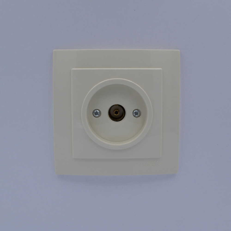Розетка Nilson Touran кремовая TV проходная ( 24121028 )