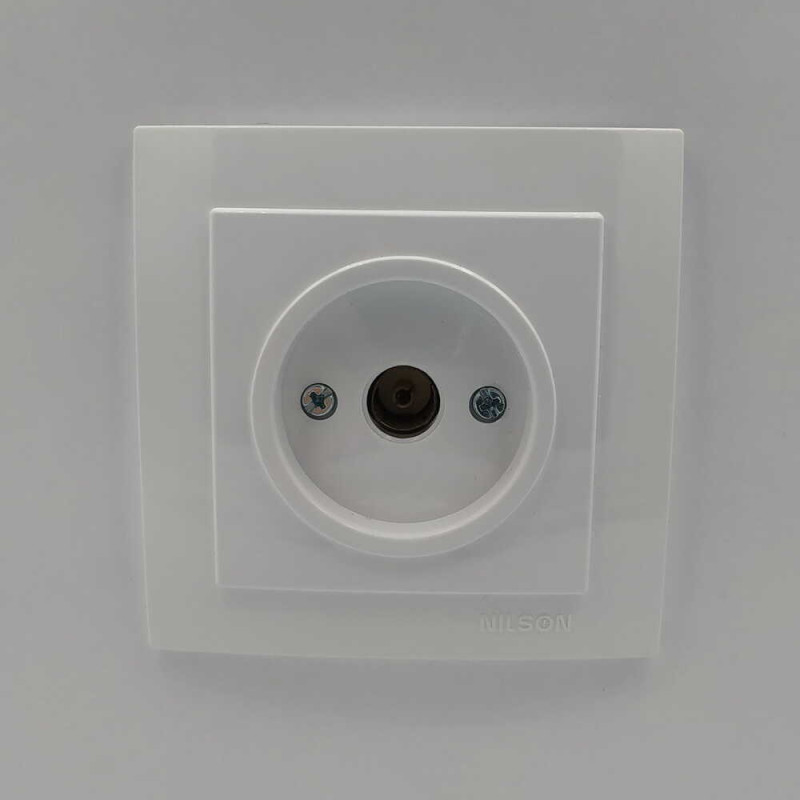 Розетка конечная телевизионная NILSON Touran белый 24111029