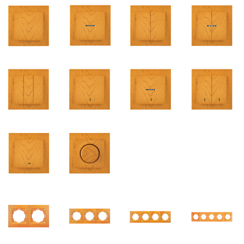 Світлорегулятор Nilson Touran дуб 600W з підсвіткою ( 24251052 )
