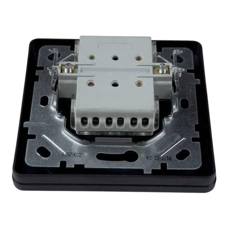 Выключатель Nilson Selene антрацит 2кл проходной ( 23362509 )