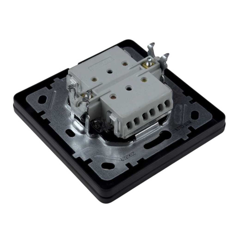 Выключатель Nilson Selene антрацит 2кл проходной ( 23362509 )