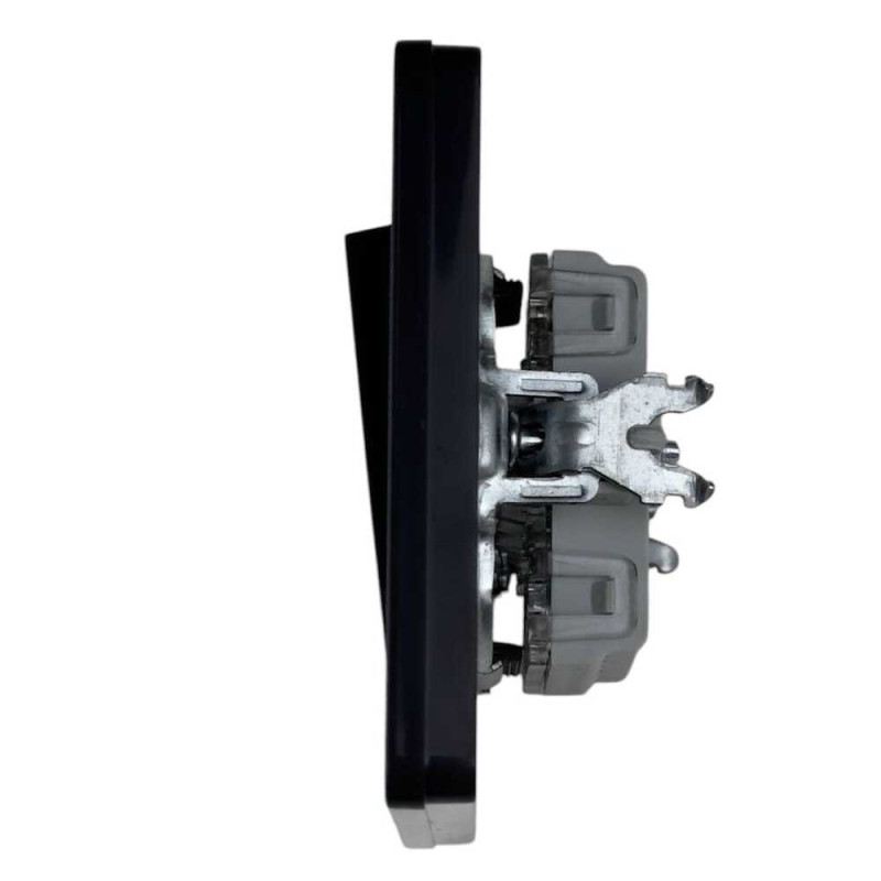 Выключатель Nilson Selene антрацит 2кл проходной ( 23362509 )