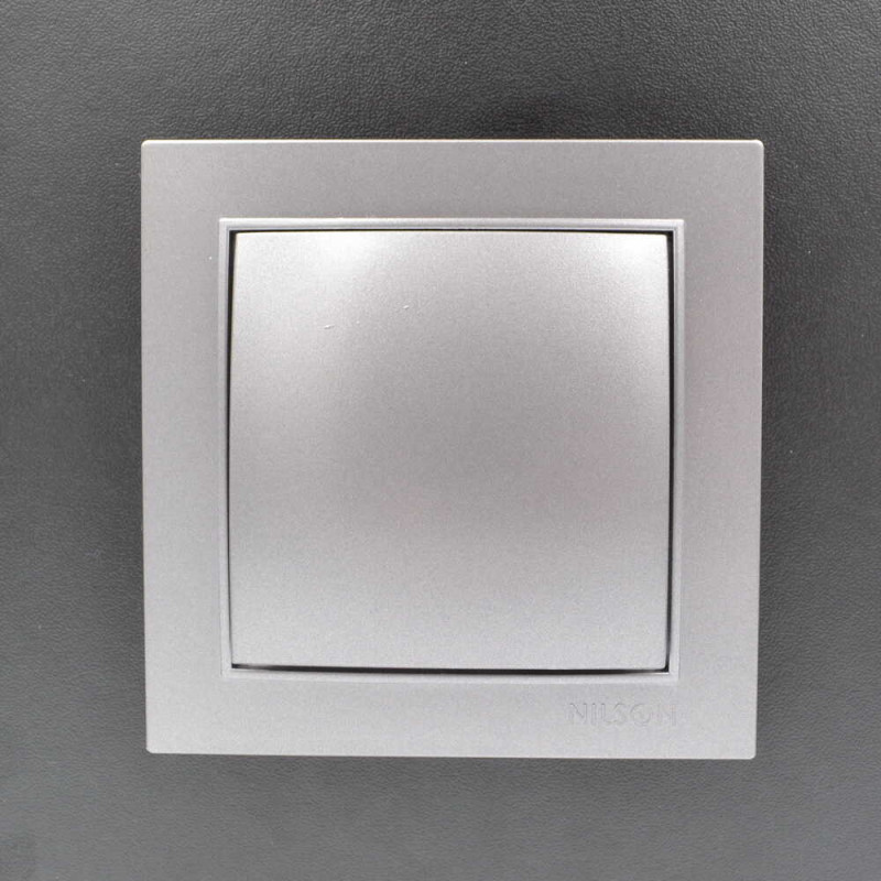 Выключатель Nilson Thor серебро 1кл (27131001)