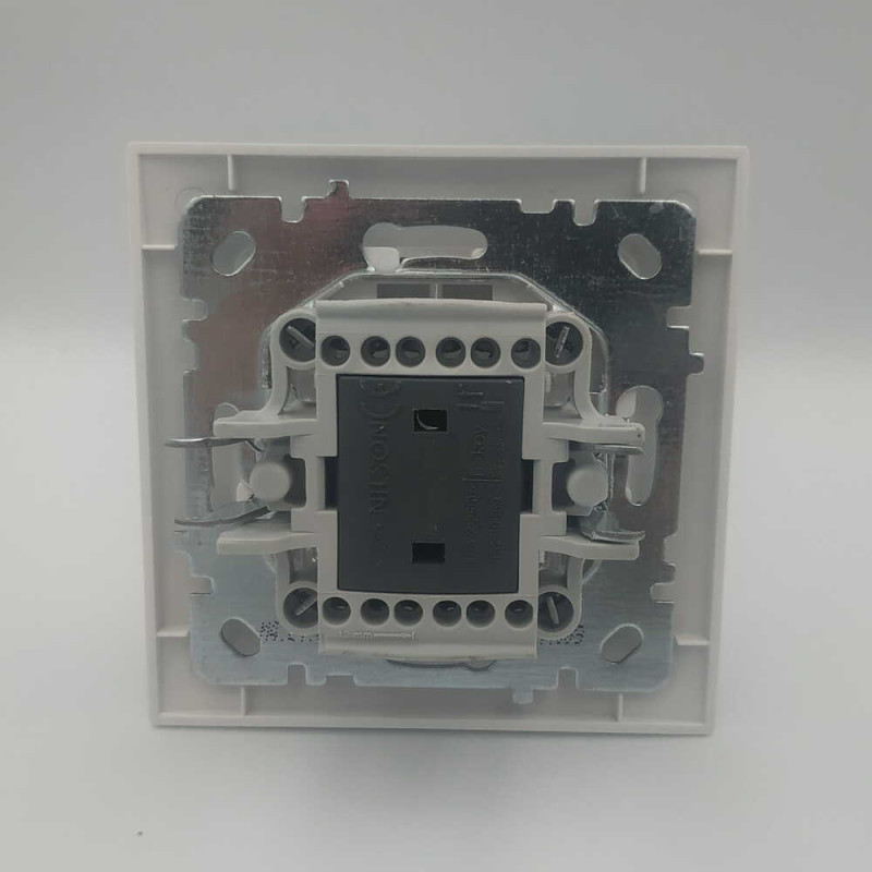 Вимикач Nilson Thor срібло 2кл прохідний ( 27131009 )