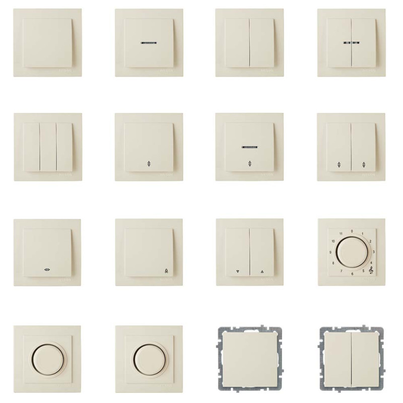 Выключатель Nilson Touran кремовый 2кл проходной ( 24121009 )