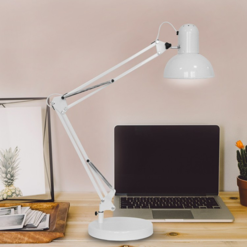 Настольный светильник Ardero DE1430ARD на струбцине под лампу Е27 белый 7799