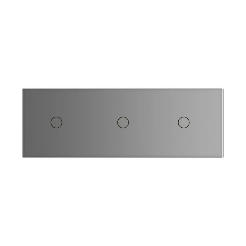 Розумний сенсорний прохідний/перехресний вимикач 3 сенсори (1-1-1) Livolo сірий скло (VL-C703SZ-15)