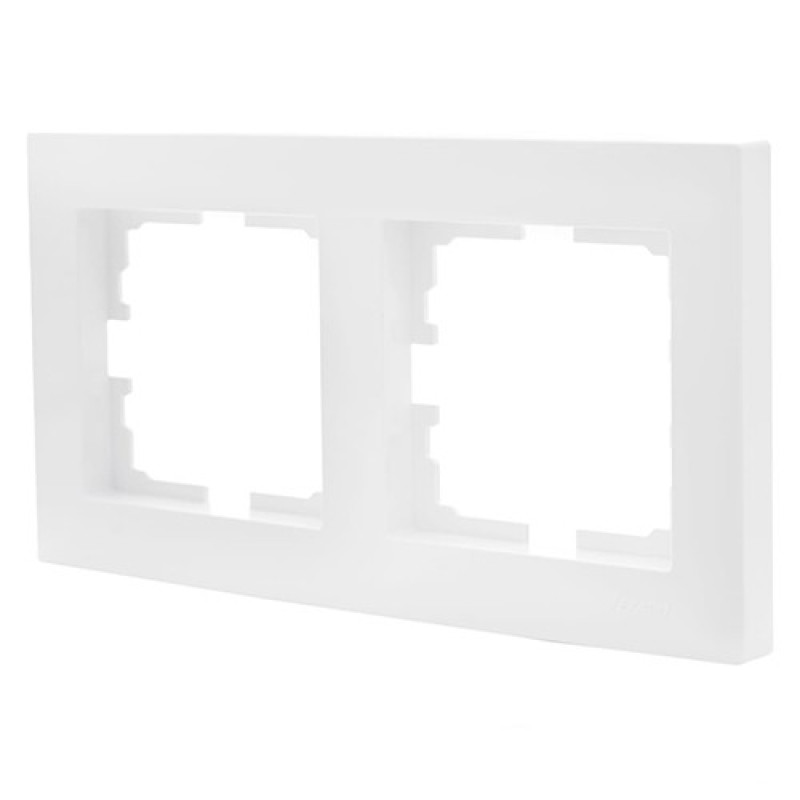 Рамка двойная горизонтальная LEZARD Vesna белый 742-0200-147