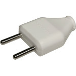 Вилка штепсельная плоская без заземления NX1007 NEOMAX белая