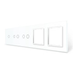 Рамка 5-постова для одного 1-сенсорного, двох 2-сенсорних вимикачів і двох розеток (1-2-2-0-0) LIVOL