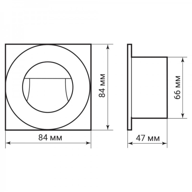 Лестничный светодиодный накладной светильник Ardero DH1020ARD 3Вт 3000K белый 80676