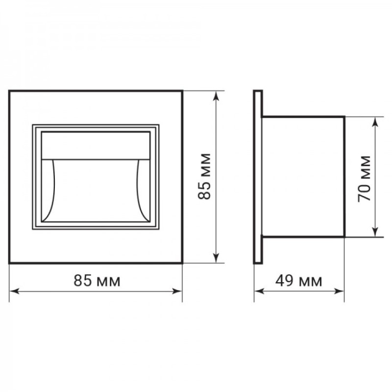 Сходовий світлодіодний накладний світильник Ardero DH1010ARD 3Вт 3000K білий 80674