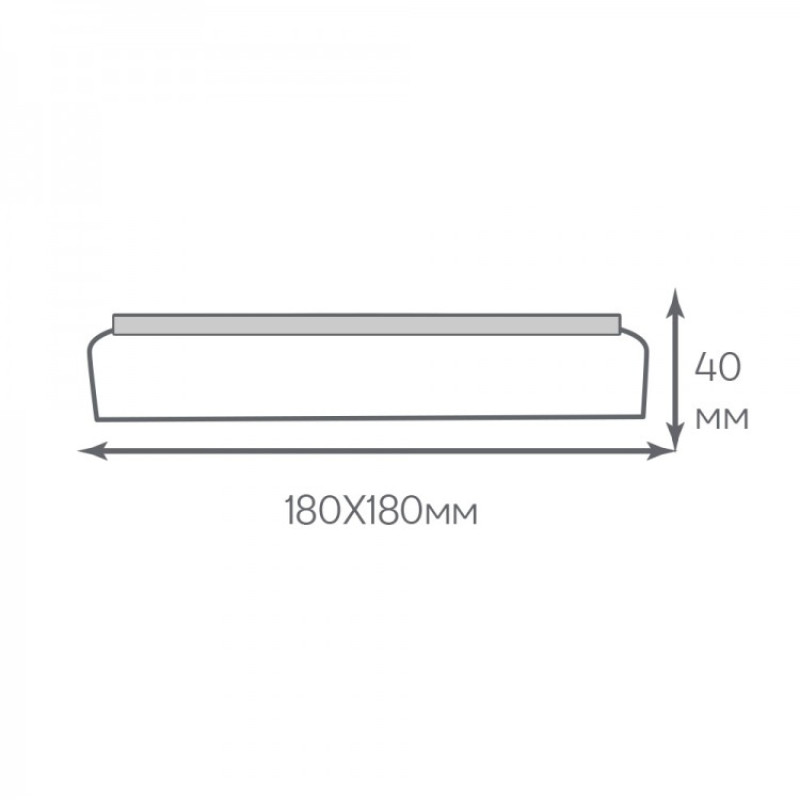 Накладной квадратный светодиодный светильник Ardero AL806ARD 24Вт IP40 5000К (80299)