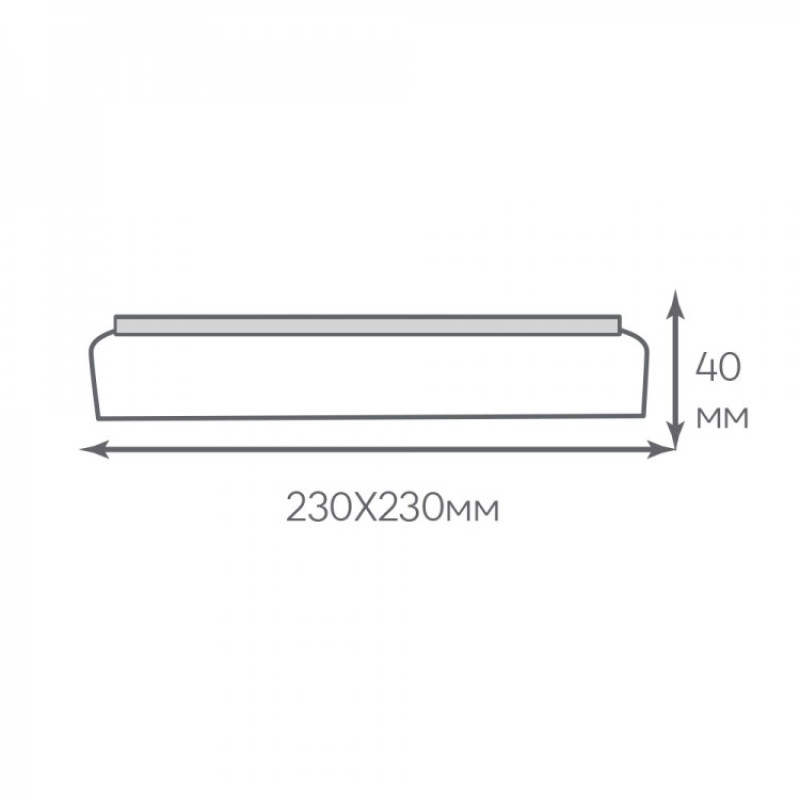 Накладной квадратный светодиодный светильник Ardero AL806ARD 36Вт IP40 5000К (80300)