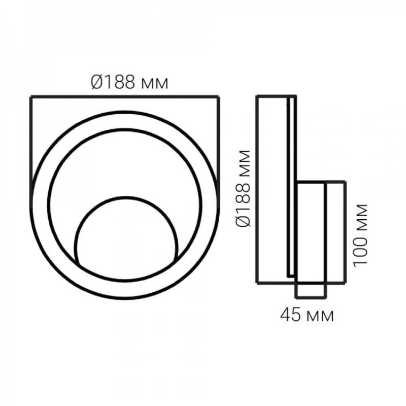 Світлодіодний накладний світильник-бра Ardero AL8140ARD 6Вт 4000K білий 80700