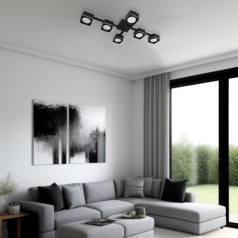 Світильник спот стельовий Ardero ML495-6 під лампу чорний 80984