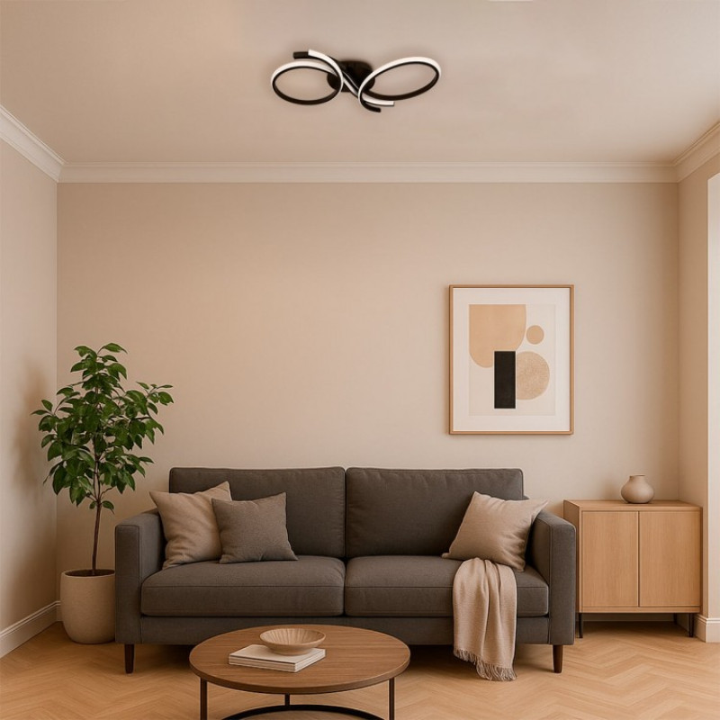 Светодиодный накладной смарт светильник Ardero AL6535-1ARD FORCE M 52Вт черный 80966