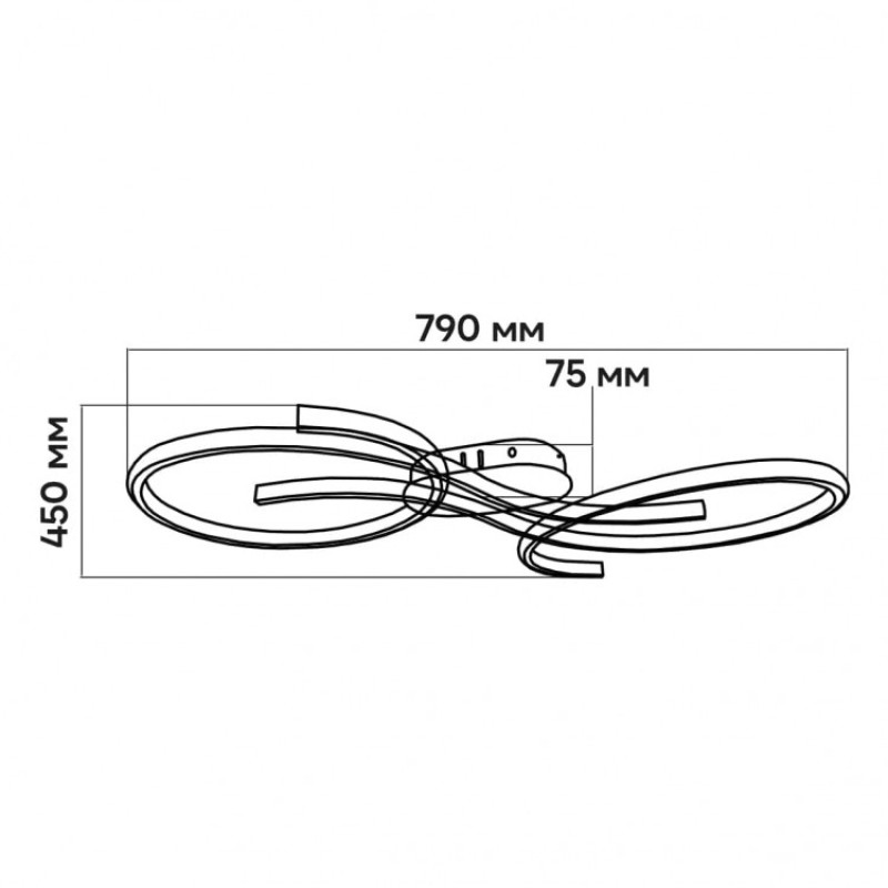 Светодиодный смарт светильник Ardero AL6545-1ARD FORCE L 68Вт черный 80967