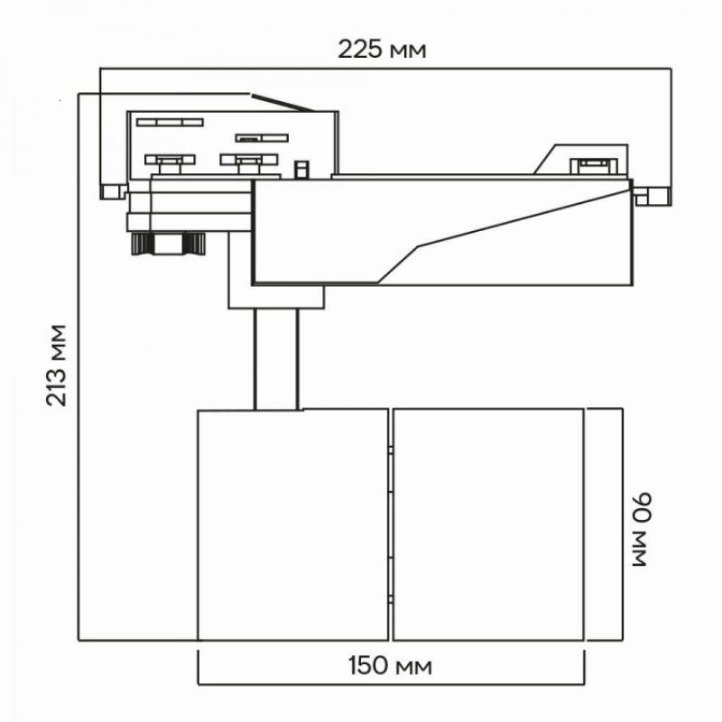 Светодиодный трековый светильник Ardero AL130 40Вт 4000K черный 80993
